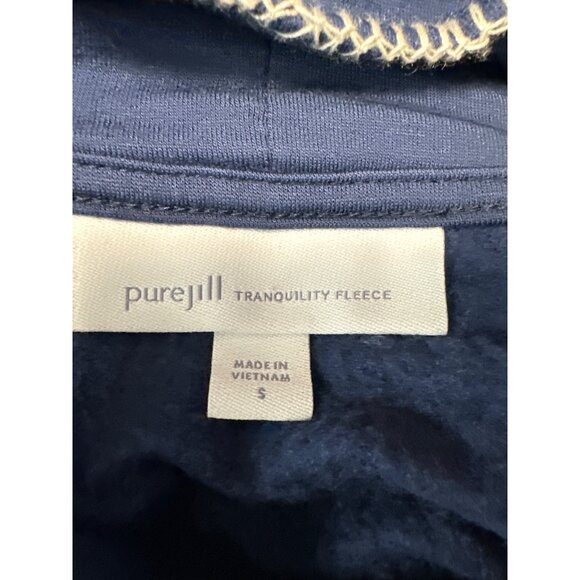 J. Jill Pure Jill Tranquility Fleece Whipstitched Long Sleeve Mock Neck Top Sz S - Picture 6 of 9